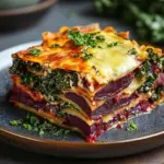 Bunte Winterlasagne mit Grünkohl und Rote Bete