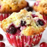 Cranberry Orange Muffins with Streusel Topping