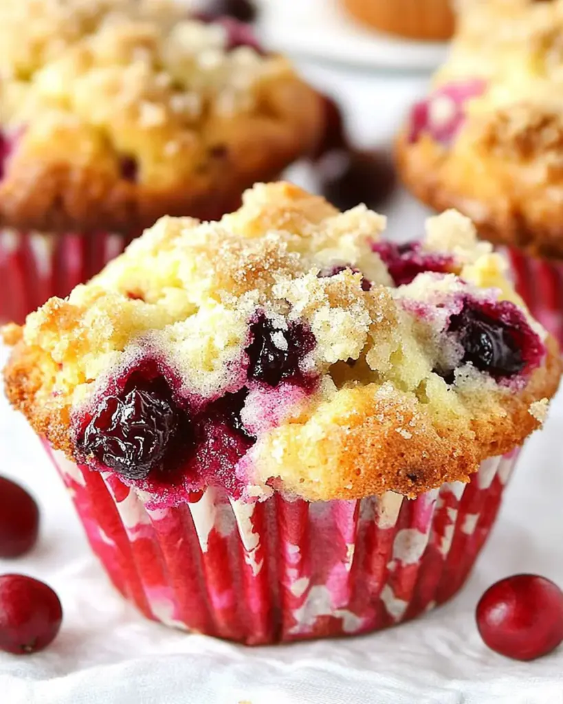 Cranberry Orange Muffins with Streusel Topping