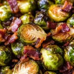 Crispy Honey Mustard Brussels Sprouts with Bacon