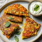 Curry-Spitzkohl-Pancakes mit Minz-Joghurt