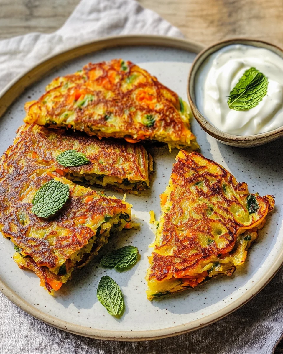 Curry-Spitzkohl-Pancakes mit Minz-Joghurt