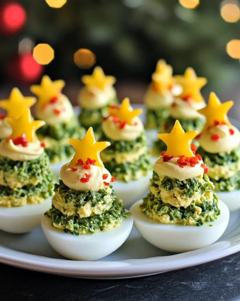 Deviled Egg Christmas Trees