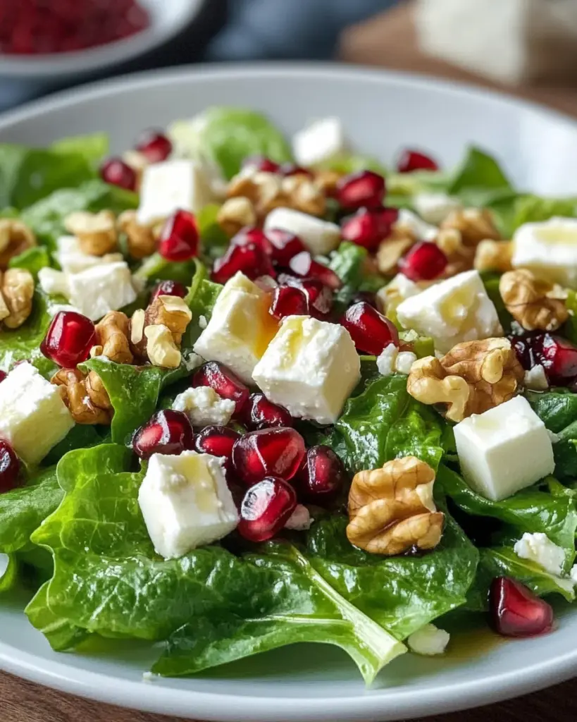 Feldsalat mit Granatapfel & Walnüssen – schnelles Rezept