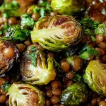 Gebratener Rosenkohl mit Berglinsen