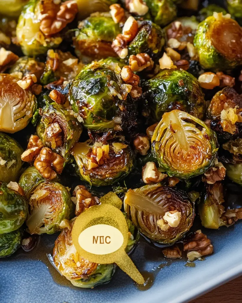 Gerösteter Rosenkohl mit Walnüssen und Honig