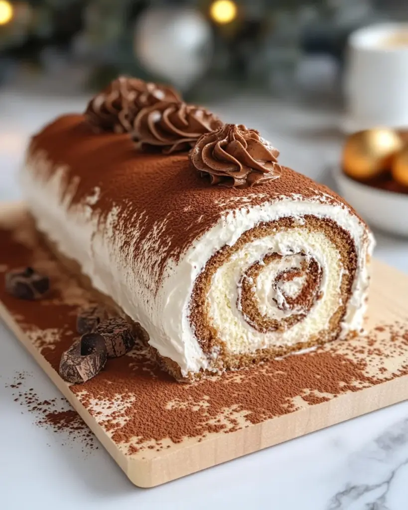 Gourmet Tiramisu Yule Log Cake