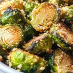 Roasted Brussels Sprouts with Garlic Parmesan Bread Crumbs