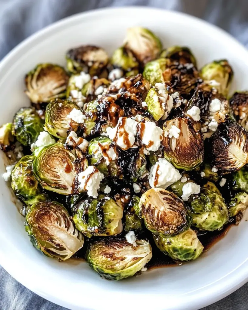 Roasted Brussels Sprouts with Goat Cheese
