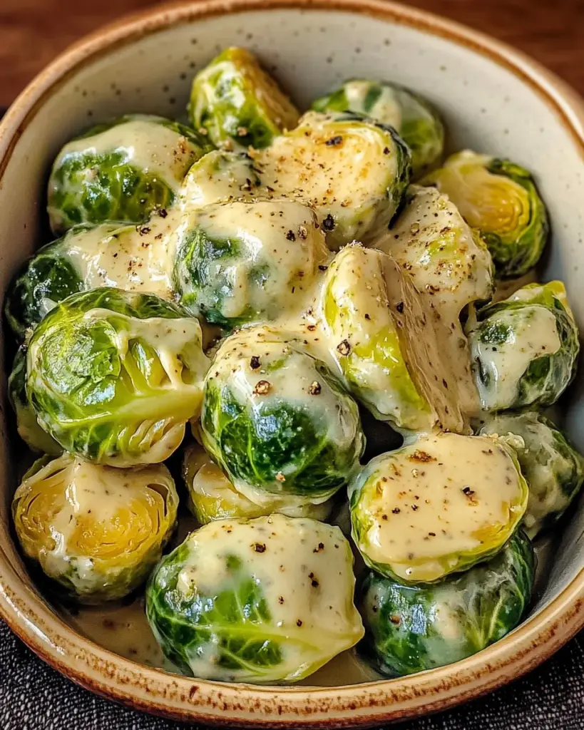 Rosenkohl in Frischkäse-Senfsauce