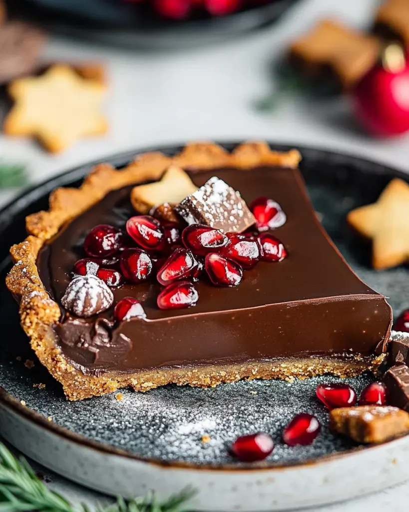 Vegan Gingerbread Chocolate Tart