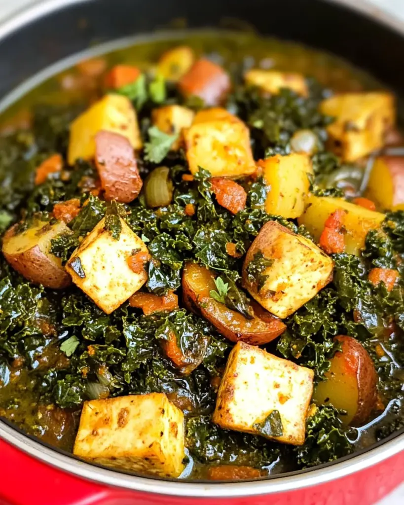 Veganer Grünkohleintopf mit Räuchertofu
